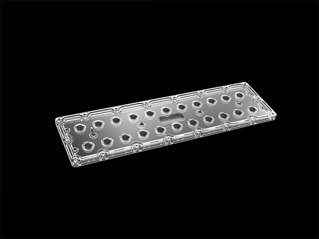 SMD7070 22 trong 1 ống kính đèn LED lũ Ống kính đèn đường LED 60 độ đối xứng