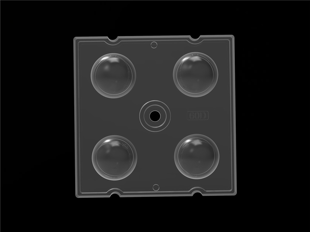 50 * 50mm 60 độ 4 trong 1 Đèn ánh sáng LED Vật liệu PC cho đèn LED SMD7070 / 5050/4 * 3030