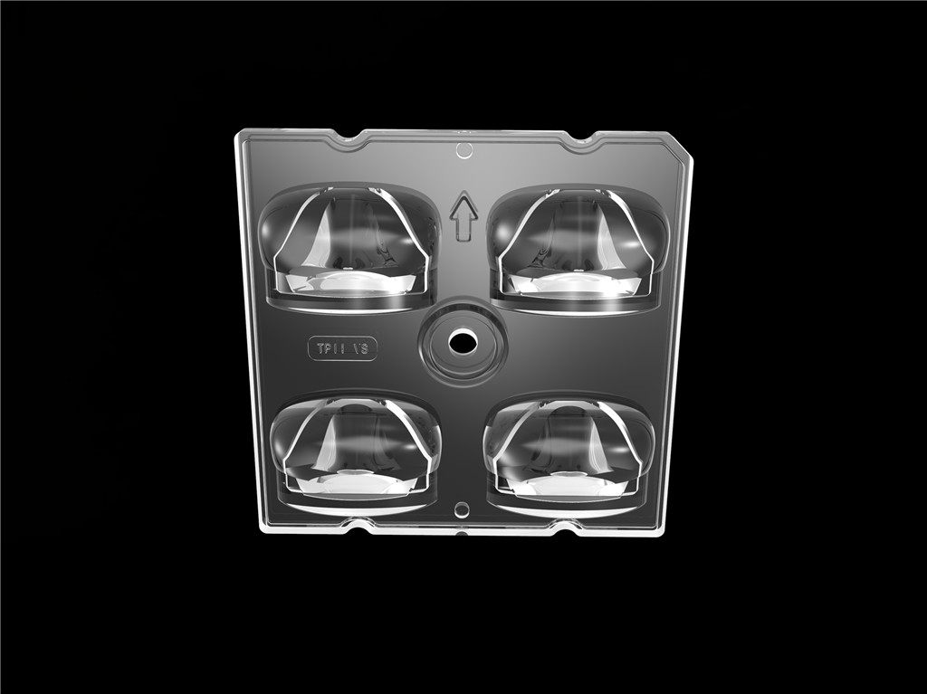 50 * 50mm 55 * 152 độ / TYPE2-VS 4 In 1 Đèn ánh sáng LED Vật liệu PC cho Đèn đèn đường LED SMD3535/5050LED
