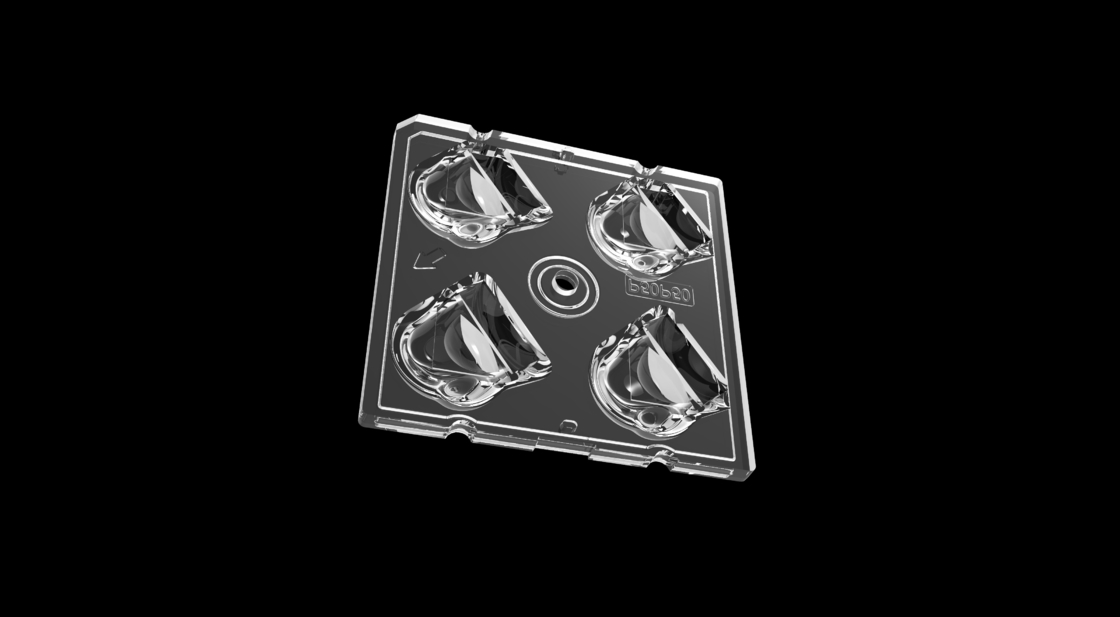 50 * 50mm High Transmittance LED Street Light Module với 4IN1 50 độ phân cực Loại ống kính và chip LED SMD5050