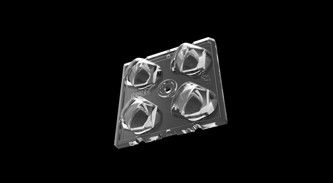 50 * 50mm High Transmittance LED Street Light Module với 4IN1 50 độ phân cực Loại ống kính và chip LED SMD5050