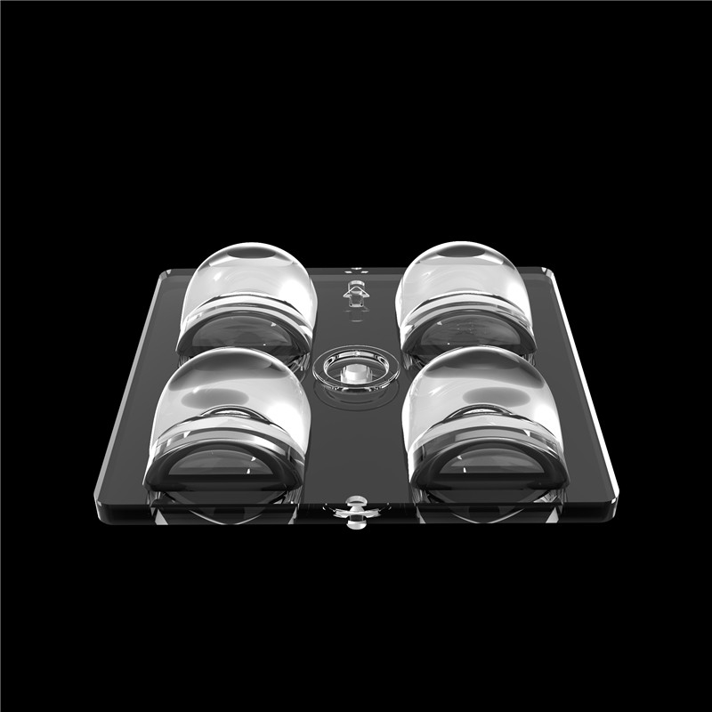 Polarized 60Degree 2 * 2 Multi-Lens High Transmittance 50 * 50mm Cho đèn LED Track And Field Stadium Lighting