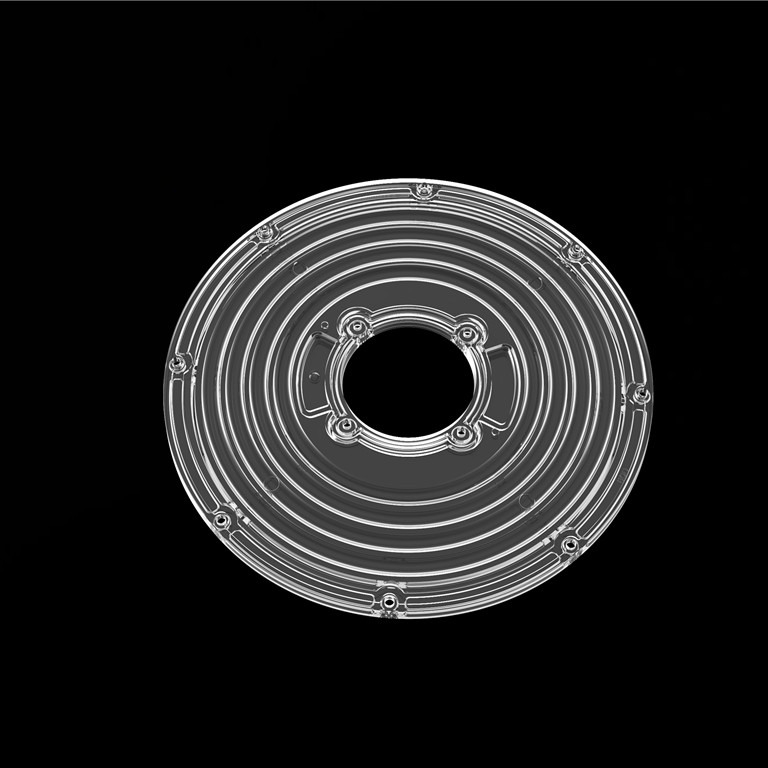 206mm Diameter Round Module Lens for High Bay Light UFO Lens 90 Degree φ206mm PC LED Lens