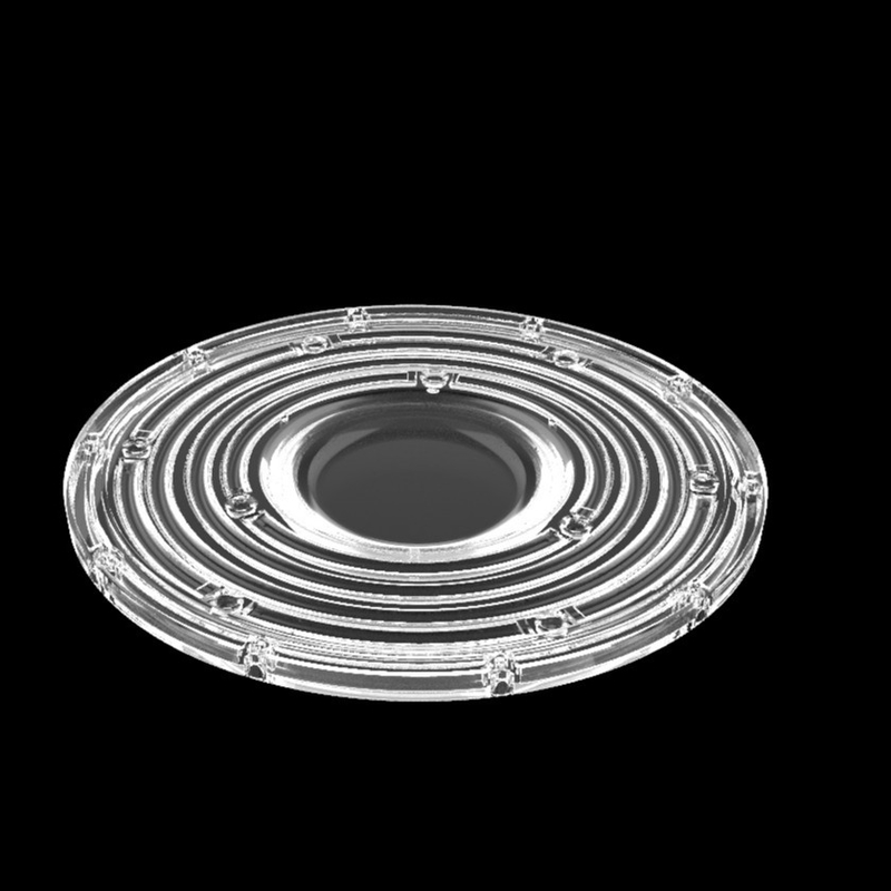 φ235mm UFO tròn High Bay Light Lens 100W 150W 3030 Led Mining Lamp Lens 90 độ Optical Led Lens