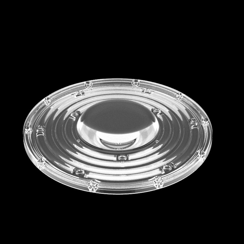 φ235mm UFO tròn High Bay Light Lens 100W 150W 3030 Led Mining Lamp Lens 90 độ Optical Led Lens