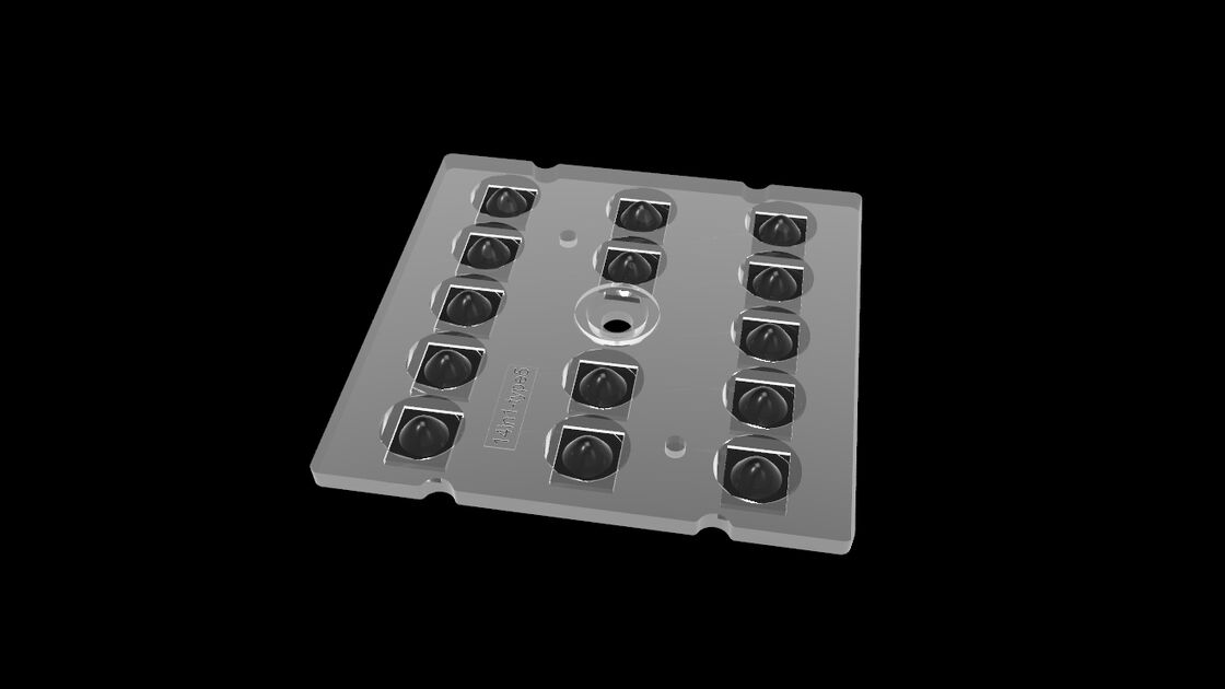 Phân bố ánh sáng cực rộng LED Lens Array 14 Trong 1 Loại 5 Dành cho Chiếu sáng Đèn Chỗ đậu xe