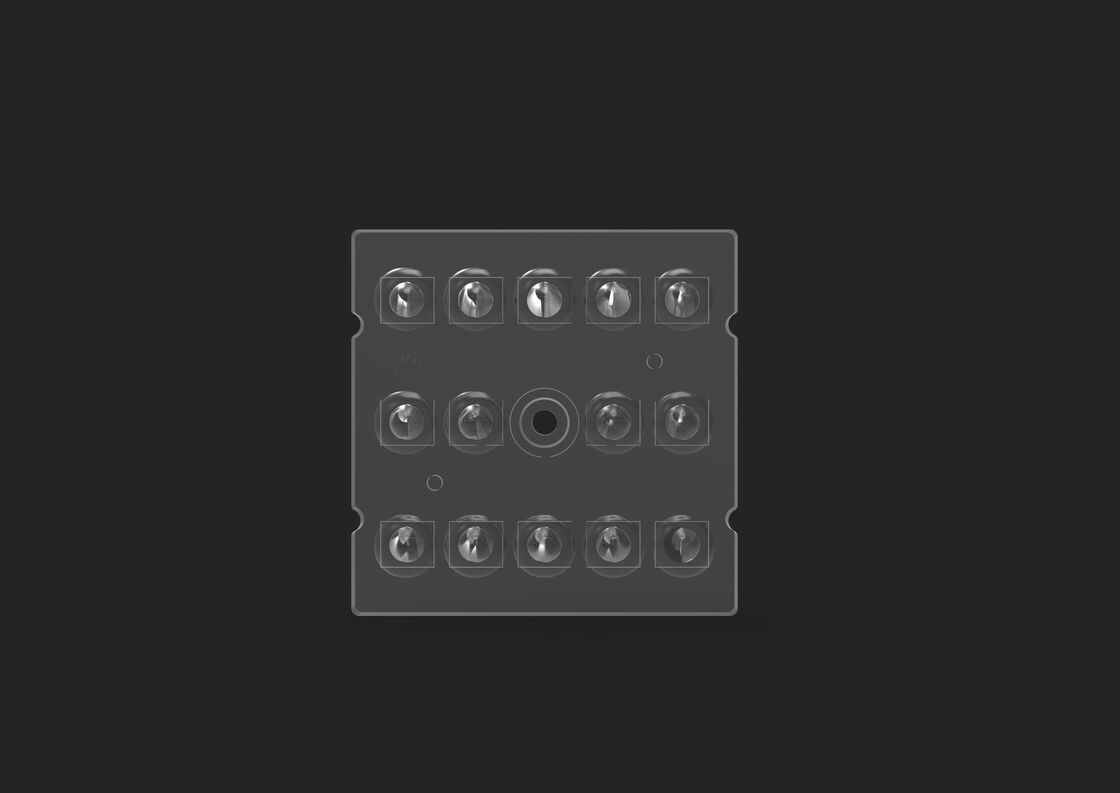 Phân bố ánh sáng cực rộng LED Lens Array 14 Trong 1 Loại 5 Dành cho Chiếu sáng Đèn Chỗ đậu xe